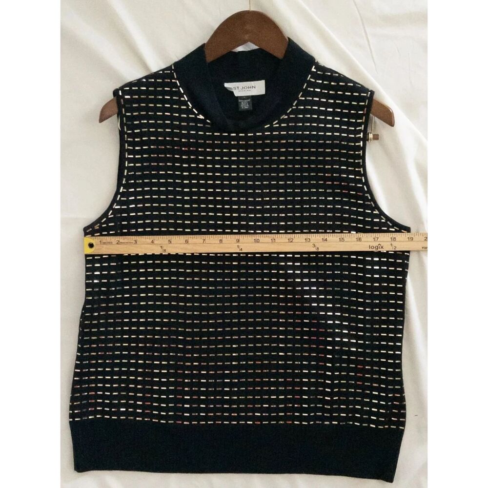 St. John Evening — Tank top | Wool blend Made in Mexico Knitted in USA · Sz L - Picture 7 of 9